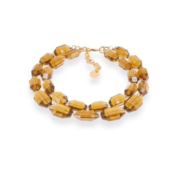 Collana Donna Antura Con Cristalli Di Resina Semitrasparente