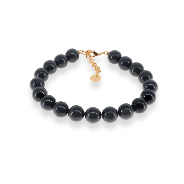 Collana Donna Antura Con Sfere In Resina Verde Scuro