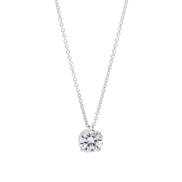 Collana Recarlo Donna Punto Luce Anniversary In Oro Bianco 18 Kt E Diamanti 0.51 Ct