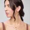 Orecchini Donna Brosway Perfect In Acciaio E Pvd Oro Giallo A Cerchio Con Sfera Pendente 1 Verre Gioielli - l'istituzione del gioiello
