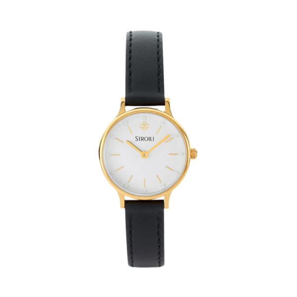 Orologio Donna Stroili In Acciaio Dorato E Pelle Nera Little Ibiza