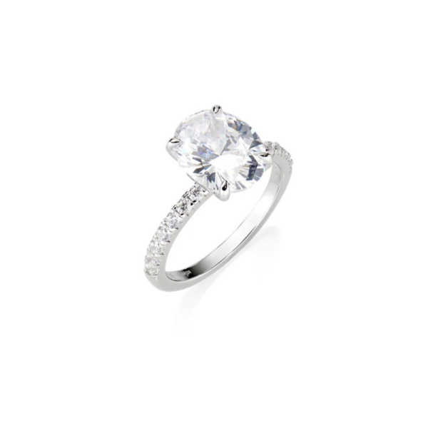Anello Donna Amen In Argento 925 Con Zircone Bianco Ovale