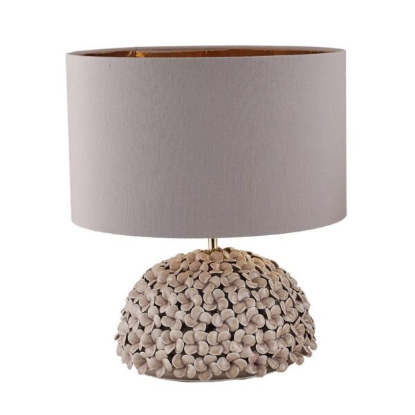 Lampada Mela Verde Con Ortensia In Ceramica Capodimonte Tortora