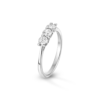 Anello Donna Trilogy Igold In Oro Bianco 9 Kt E Zirconi Bianchi