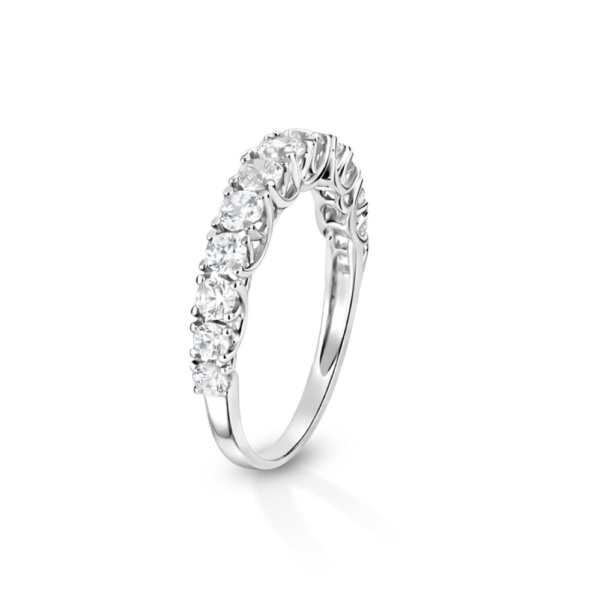 Anello Donna Veretta Igold In Oro Bianco 9 Kt E Zirconi Bianchi