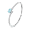 Bracciale Bangle Donna Bottega Boccadamo In Argento 925 Con Zirconi Bianchi E Cristallo Acquamarina 2 - Verre Gioielli Bracciale Bangle Donna Bottega Boccadamo In Argento 925 Con Zirconi Bianchi E Cristallo Acquamarina
