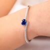 Bracciale Bangle Donna Bottega Boccadamo In Argento 925 Con Zirconi Bianchi E Cristallo Blu 5 - Verre Gioielli Bracciale Bangle Donna Bottega Boccadamo In Argento 925 Con Zirconi Bianchi E Cristallo Blu 1 Verre Gioielli - l'istituzione del gioiello