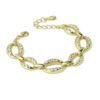 Bracciale Donna Boccadamo In Bronzo Placcato Oro Giallo E Cristalli Bianchi 1 - Verre Gioielli Bracciale Donna Boccadamo In Bronzo Placcato Oro Giallo E Cristalli Bianchi