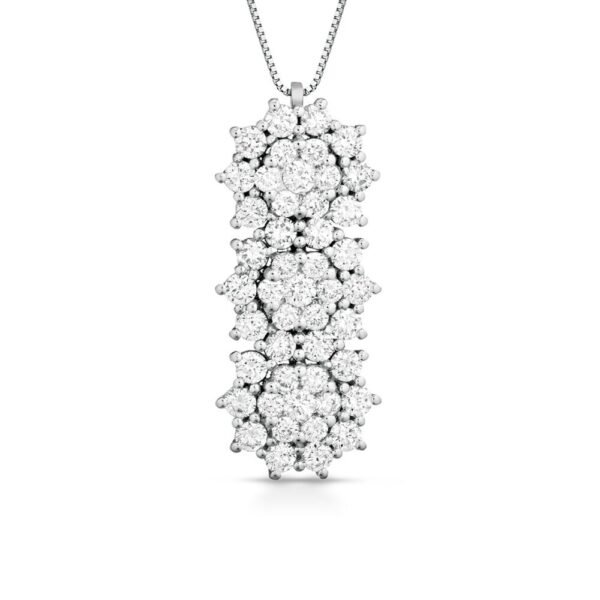 Collana Donna Fantasia Pg Gioielli In Oro Bianco 18 Kt E Diamanti 1.47 Ct