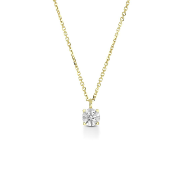 Collana Donna Punto Luce Igold In Oro Giallo 9 Kt E Zircone Bianco