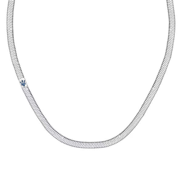 Collana Uomo Maserati In Acciaio Silver E Blu