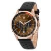 Orologio Cronografo Uomo Maserati In Acciaio Rosato E Pelle Nera Sorpasso 2 - Verre Gioielli Orologio Cronografo Uomo Maserati In Acciaio Rosato E Pelle Nera Sorpasso