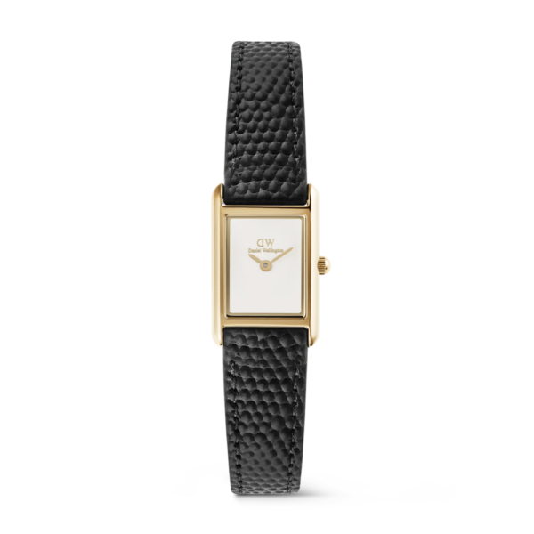 Orologio Donna Daniel Wellington In Acciaio Dorato E Pelle Nera Bound Mini