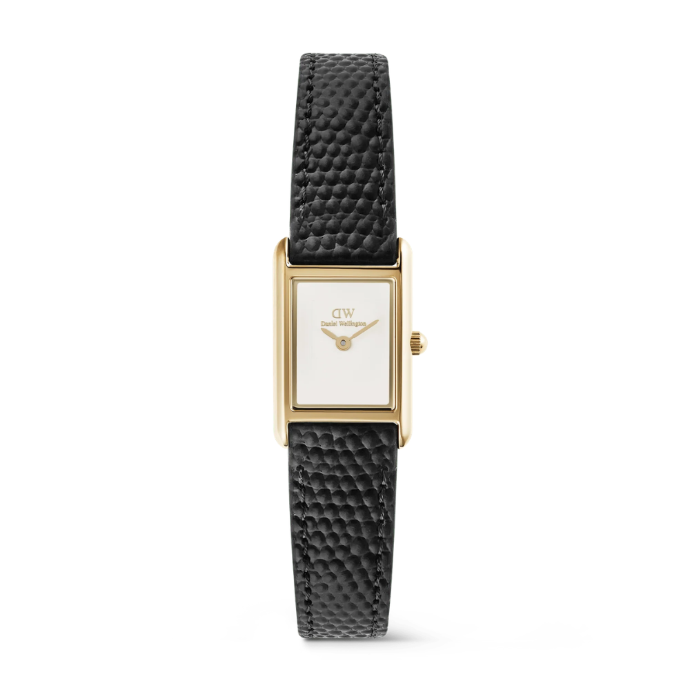 Orologio Donna Daniel Wellington In Acciaio Dorato E Pelle Nera Bound Mini