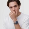 Orologio Uomo Daniel Wellington In Acciaio Silver E Ceramica Iconic Link Gmt 1 Verre Gioielli - l'istituzione del gioiello