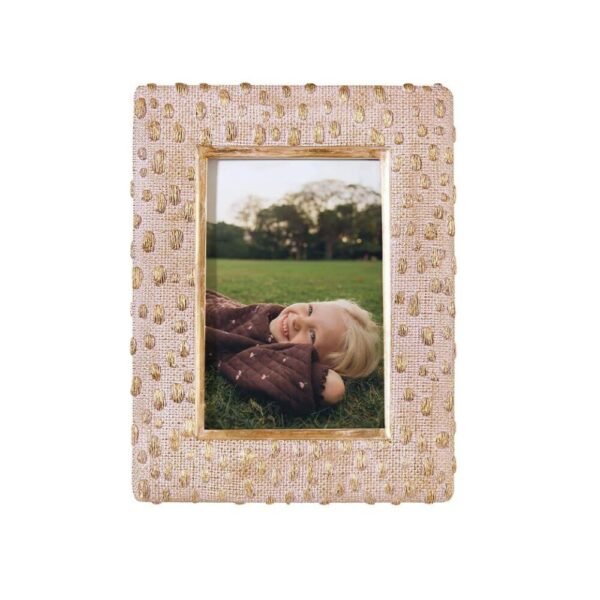 Cornice Portafoto Piccola L'Oca Nera In Resina E Dettagli Dorati