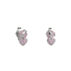 Orecchini Bambina Nanan In Argento 925 Con Coccinella E Cuoricino Rosa 1 - Verre Gioielli Orecchini Bambina Nanan In Argento 925 Con Coccinella E Cuoricino Rosa