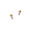Orecchini Bambina Nanan In Argento 925 Dorato Con Zirconi Bianchi E Campanellina Rosa 1 - Verre Gioielli Orecchini Bambina Nanan In Argento 925 Dorato Con Zirconi Bianchi E Campanellina Rosa 1 Verre Gioielli - l'istituzione del gioiello
