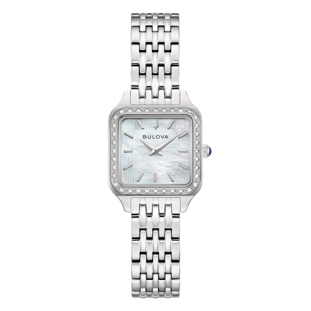 Orologio Donna Bulova Classic Lady Solo Tempo In Acciaio Silver E Diamanti