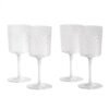 Set 4 Calici Isolano Zafferano In Vetro Trasparente Borosilicato