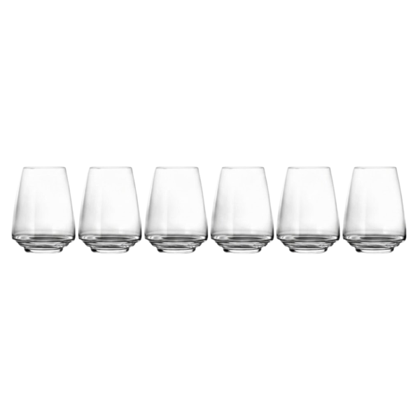 Set 6 Bicchieri Tumbler Zafferano Esperienze In Vetro Trasparente