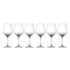 Set 6 Calici Vino Zafferano Esperienze In Vetro Trasparente