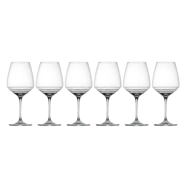 Set 6 Calici Vino Zafferano Esperienze In Vetro Trasparente