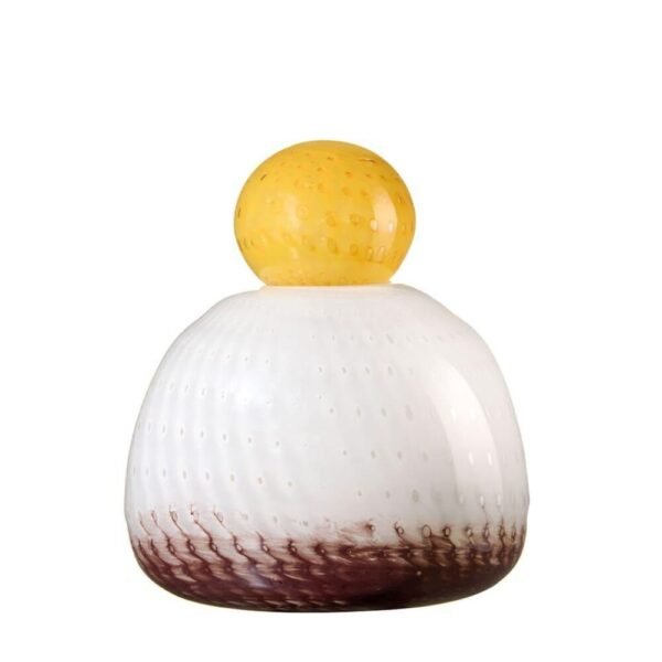 Vaso Basso In Vetro Tondeggiante L'Oca Nera Multicolore