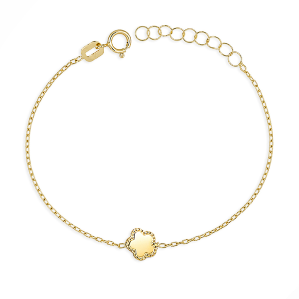 Bracciale Baby Igold In Oro Giallo 9 Kt Con Quadrifoglio