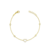 Bracciale Bimba Igold In Oro Giallo 9 Kt Con Cuore E Zirconi Bianchi