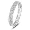 Bracciale Donna Bangle Boccadamo In Bronzo Rodiato E Zirconi Bianchi