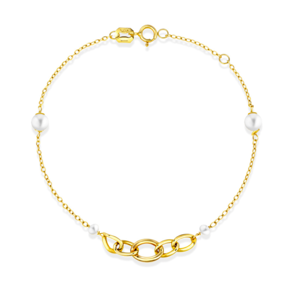 Bracciale Donna Igold In Oro Giallo 9 Kt Con Perle