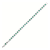Bracciale Donna Tennis Ottaviani In Ottone Rodiato Con Cristalli Bianchi E Verdi 2 - Verre Gioielli Bracciale Donna Tennis Ottaviani In Ottone Rodiato Con Cristalli Bianchi E Verdi