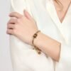 Bracciale Donna Unoaerre In Ottone Dorato E Cristallo Giallo Joya 2 Verre Gioielli - l'istituzione del gioiello