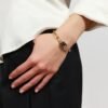 Bracciale Donna Unoaerre In Ottone Dorato E Cristallo Grigio Joya 1 Verre Gioielli - l'istituzione del gioiello