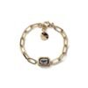 Bracciale Donna Unoaerre In Ottone Dorato E Cristallo Grigio Joya