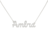 Collana Donna Con Nome Ambra In Acciaio Silver Magic In The Moonlight 2 - Verre Gioielli Collana Donna Con Nome Ambra In Acciaio Silver Magic In The Moonlight