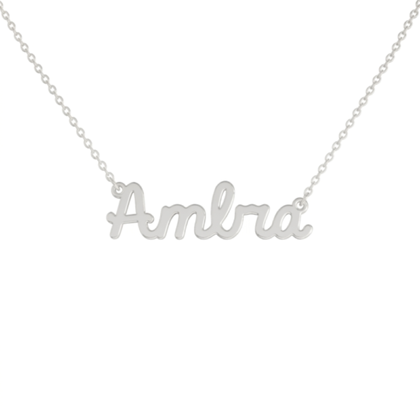 Collana Donna Con Nome Ambra In Acciaio Silver Magic In The Moonlight