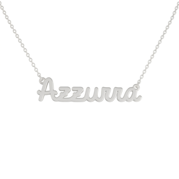Collana Donna Con Nome Azzurra In Acciaio Silver Magic In The Moonlight