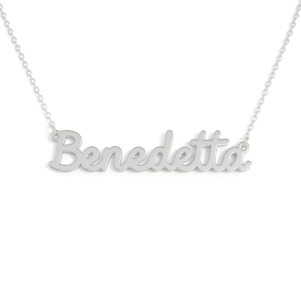 Collana Donna Con Nome Benedetta In Acciaio Silver Magic In The Moonlight