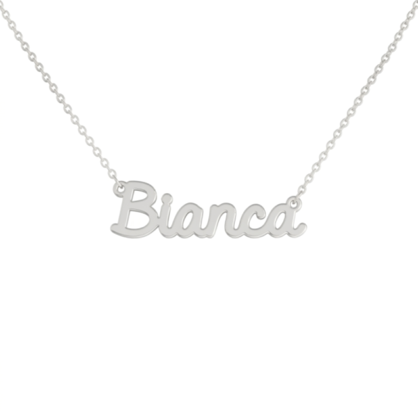 Collana Donna Con Nome Bianca In Acciaio Silver Magic In The Moonlight
