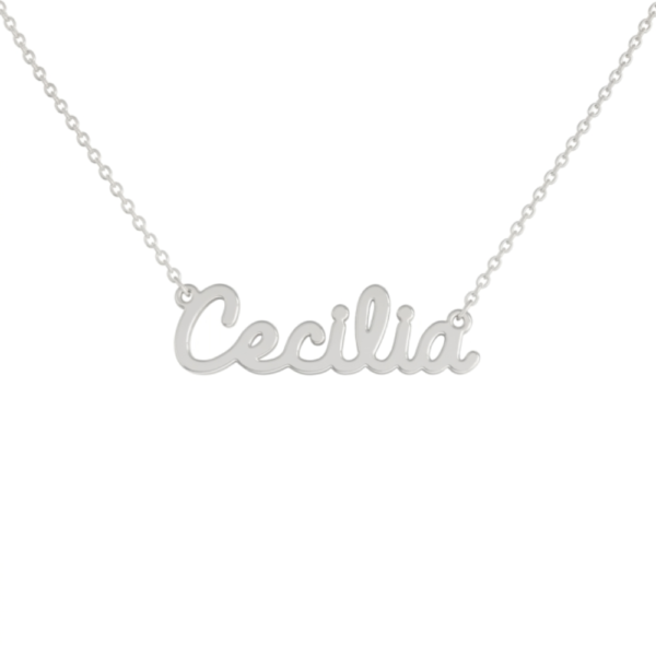 Collana Donna Con Nome Cecilia In Acciaio Silver Magic In The Moonlight