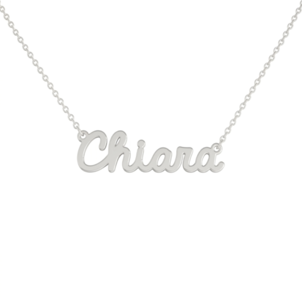 Collana Donna Con Nome Chiara In Acciaio Silver Magic In The Moonlight 3 - Verre Gioielli Collana Donna Con Nome Chiara In Acciaio Silver Magic In The Moonlight