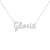 Collana Donna Con Nome Gloria In Acciaio Silver Magic In The Moonlight 2 - Verre Gioielli Collana Donna Con Nome Gloria In Acciaio Silver Magic In The Moonlight