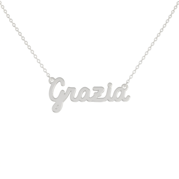 Collana Donna Con Nome Grazia In Acciaio Silver Magic In The Moonlight