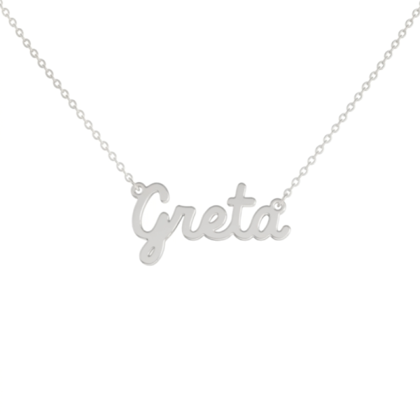 Collana Donna Con Nome Greta In Acciaio Silver Magic In The Moonlight