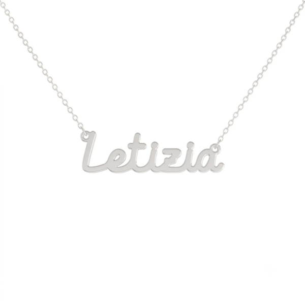 Collana Donna Con Nome Letizia In Acciaio Silver Magic In The Moonlight