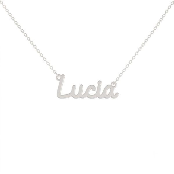 Collana Donna Con Nome Lucia In Acciaio Silver Magic In The Moonlight
