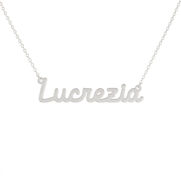 Collana Donna Con Nome Lucrezia In Acciaio Silver Magic In The Moonlight