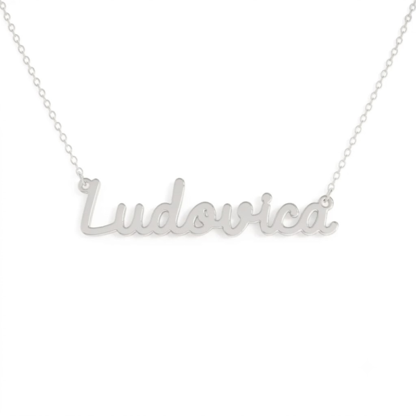 Collana Donna Con Nome Ludovica In Acciaio Silver Magic In The Moonlight